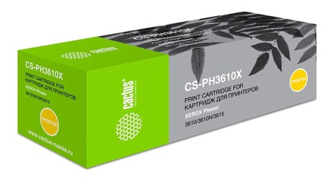 Картридж лазерный Cactus CS-PH3610X 106R02723 черный (14100стр.) для Xerox Phaser 3610, 3610N, 3615