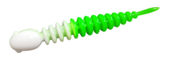 Силиконовые приманки Trout Bait Chub 65 (65 мм, цвет: Бело-зелёный, запах: сыр, банка 12 шт.)
