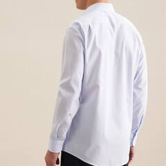 Сорочка мужская Seidensticker Regular Fit 01.193640-11 в полоску голубая