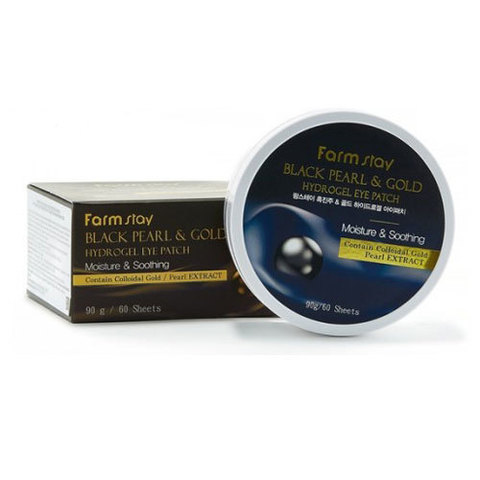 FarmStay Black Pearl & Gold Hydrogel Eye Patch - Патчи гидрогелевые с золотом и жемчугом