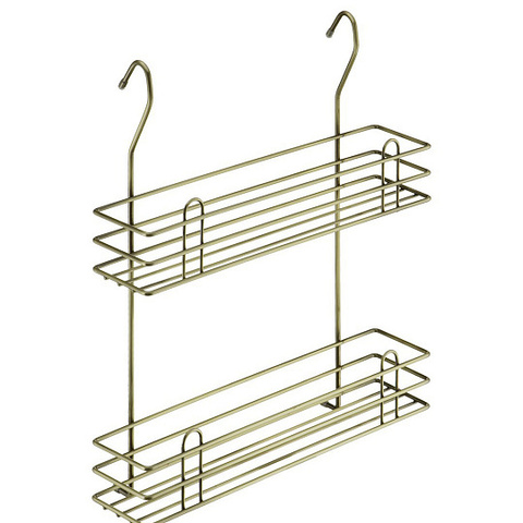 Полка для специй двухъярусная тип-2, Д405 Ш110 В355, античная бронза