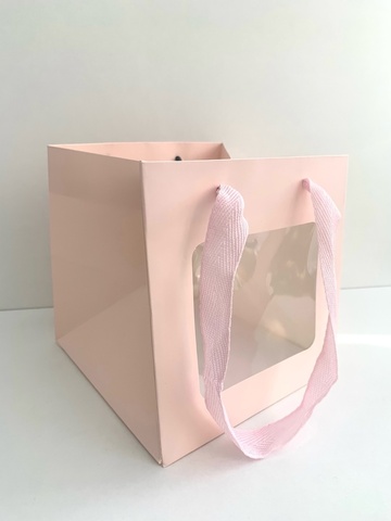 Пакет для бенто, 15*15*15см, розовый