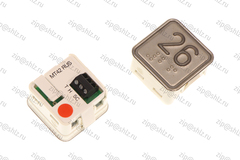 Кнопка (кнопочный модуль) MT42 RUS "26 Этаж", квадратная, красная подсветка, Брайль.