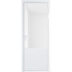 Алюминиевая дверь 19AG вайт остеклённая