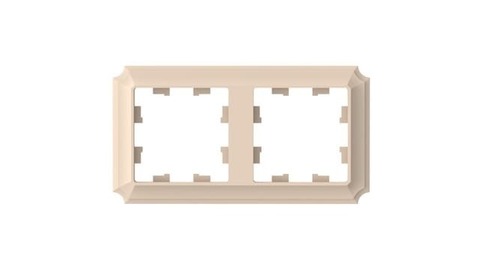 Рамка на 2 поста. Цвет Песочный. Schneider Electric(Шнайдер электрик). AtlasDesign Antique. ATN101202