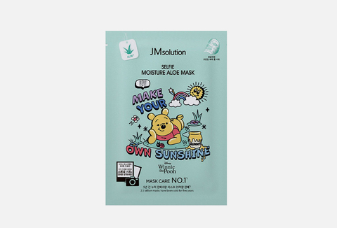 JMSOLUTION Успокаивающая тканевая маска в новом дизайне С АЛОЭ Selfie Moisture Aloe Mask (30 мл)