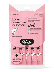Vividus крем-лакомство для кошек и котят лосось, стики - 5 шт