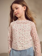 Лонглив для девочки Next AN5-294, Белый, Розовый