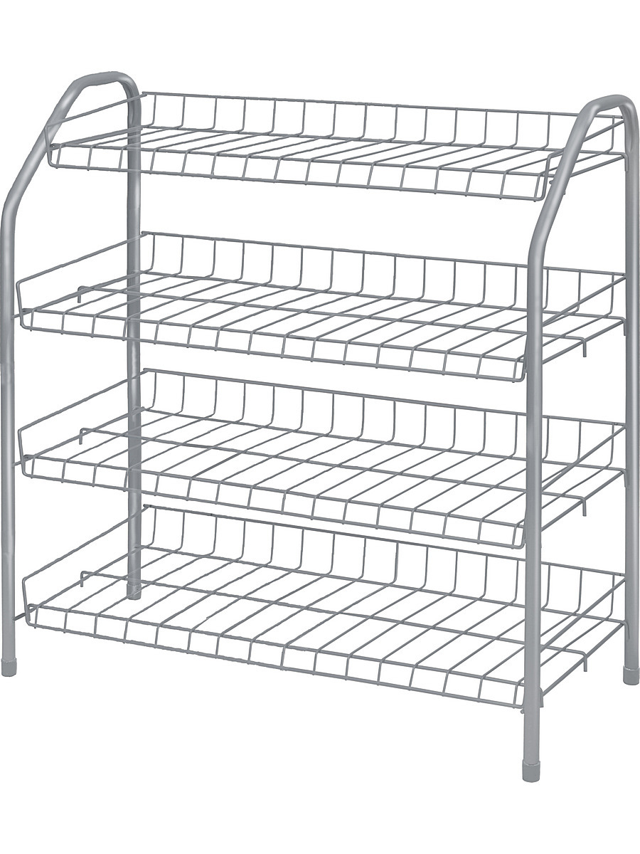 Этажерка InHome для обуви и инструментов, 4 полки, цвет: серый - купить по  выгодной цене | InHome – InHome