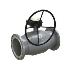 Кран стальной шаровой цельносварной LD Regula, DN-300 PN-16, длина-750мм, стандартнопроходной, фланцевый с редуктором