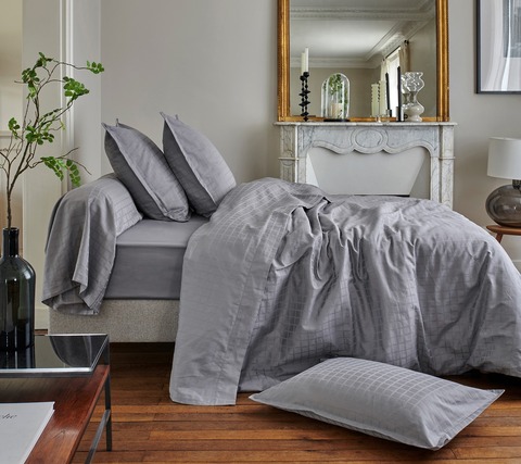 Постельное белье 2 спальное евро Blanc des Vosges Palace ardoise