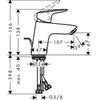 Смеситель для раковины однорычажный с донным клапаном Hansgrohe Logis 71070000