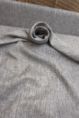 Лен плотный цвет темно синий меланж