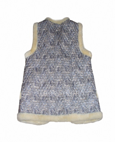 Жилет женский на кусковой овчине Песок