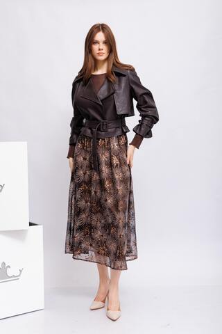 Oui Лонгслив с блестящей эластичной сеткой