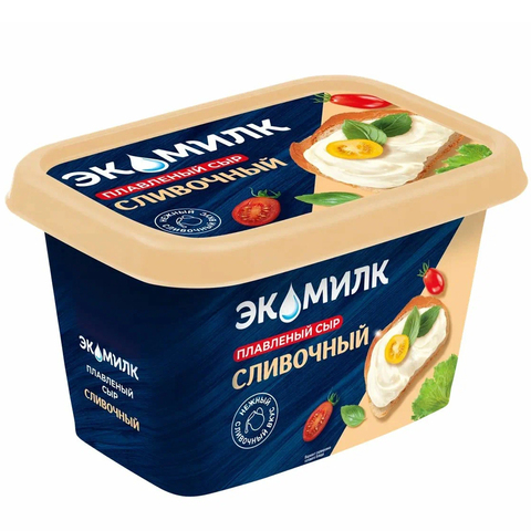 Сыр плавленный Сливочный Экомилк 55% 350гр