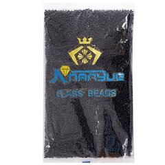 Бисер Alingar размер №12 вес 450 гр., черный глянец, непрозрачный, пакет