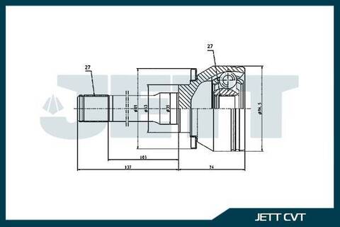 ШРУС внешний JETT V42-5046