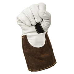 Краги из козьей кожи START Argon (коричнево-белые)