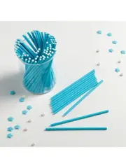 Палочки для кейкпопсов 10x0,3 см (в наборе 100 шт), цвет синий, бумажные 4345976
