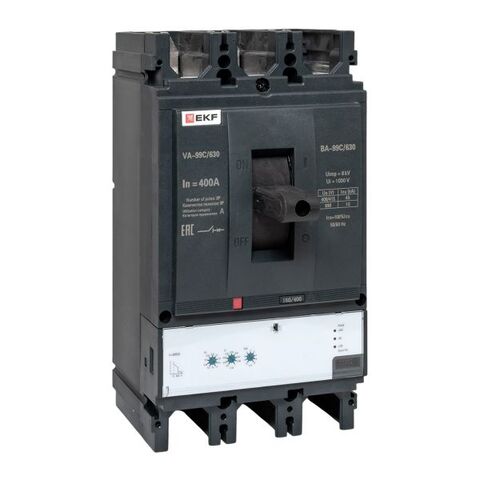 Выключатель автоматический в литом корпусе ВА-99C 630/400А 3P 45кА с электронным расцепителем EKF