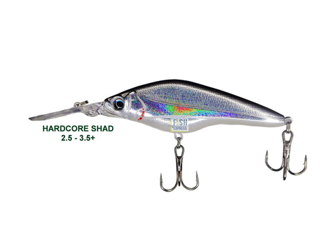 Воблер HARDCORE SHAD 75sp 10гр. 2.5 - 3.5m+ #19 (реплика)