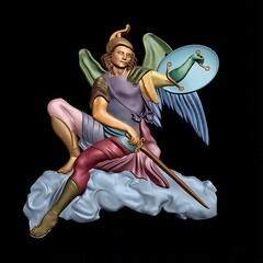 Силиконовый молд № 568 Рыцарь с крыльями правый