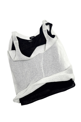 Топ черный из хлопкового букле