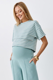 Костюм для беременных и кормящих 18306 мята-тофу полоса+мята