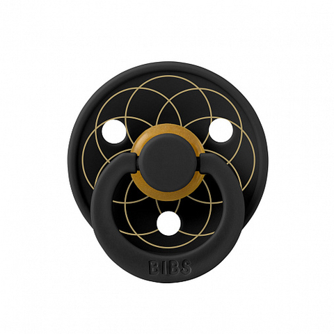 Пустышка латексная BIBS Colour - Layl - Black/Gold 0-6 месяцев
