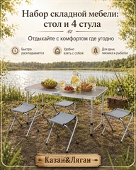 Набор Складной стол + 4 стула