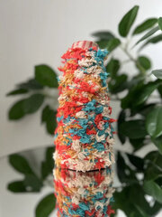 Пряжа Единорог UNICORN мультиколор с шишибриками 50 g