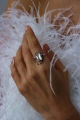 Кольцо Лед с горным хрусталем еще крупнее