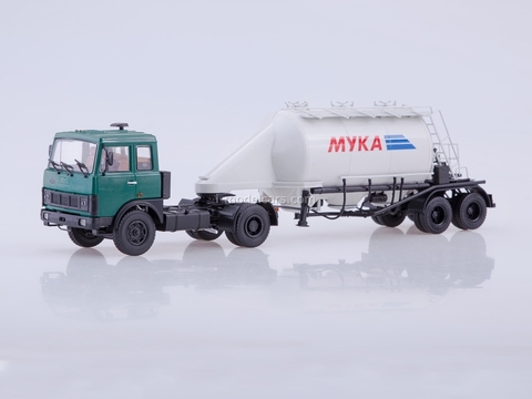 MAZ-5432 green with semitrailer ASP-25 1:43 AutoHistory