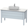 Duravit Luv Консоль из кварцевого камня толщина 20 мм, с 1-м вырезом, 20x1388x595 цвет Белый структурный LU946601717