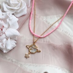 Подвеска Планета с перламутром и фианитами 22*22 мм, позолота, П351