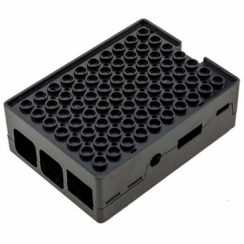 RA182 Корпус ACD Black ABS Plastic Building Block case for Raspberry Pi 3 B/B+ (CBPIBLOX-BLK) (494293)