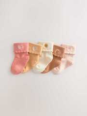 Носки для малышей Next E48-282, 5 шт., Белый, Розовый, Молочный