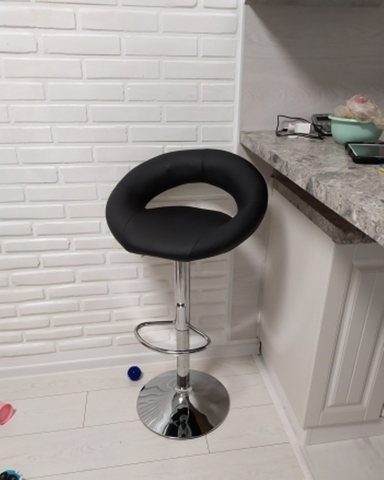 Барный стул Mira / Мира  (стул стилиста, визажиста, бровиста), регулируемый по высоте, экокожа