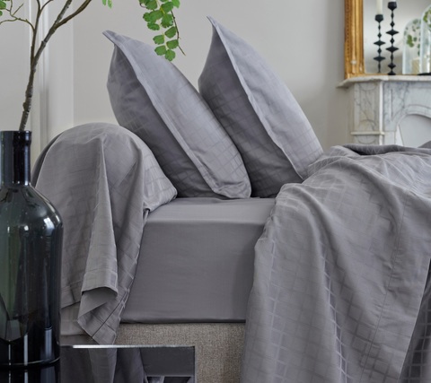 Постельное белье 2 спальное евро Blanc des Vosges Palace ardoise