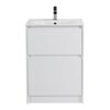 BelBagno KRAFT-800-2C-PIA-BO KRAFT База под раковину напольная с фрезерованными ручками по всей длине фасада с двумя выкатными ящиками, Bianco Opaco, 800x460x840