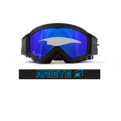 Очки кроссовые ARIETE MUDMAX GOGGLES, черный, зеркальная синяя линза 14940-NAA