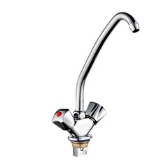 Смеситель для мойки ПСМ 117-К/03, металлические маховики, без гибкой подводки