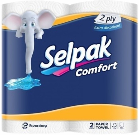 Полотенца бумажные SELPAK Comfort 2 рул ТУРЦИЯ