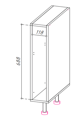 YourHouse Стол Б-150 Бутылочница SoftClose