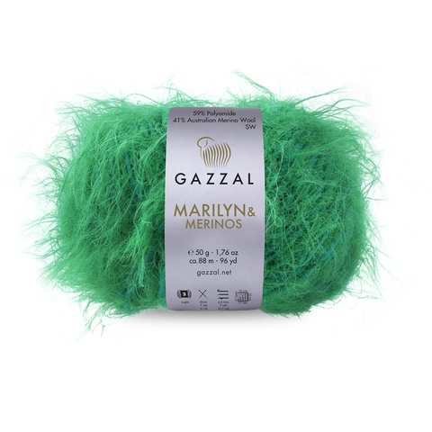 Пряжа Gazzal Marilyn & Merinos 8258 зеленый