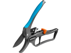 GRINDA P-33, 200 мм, закаленная сталь, с храповым механизмом, алюминиевые рукоятки с эфесом, контактный секатор, PROLine (423433)