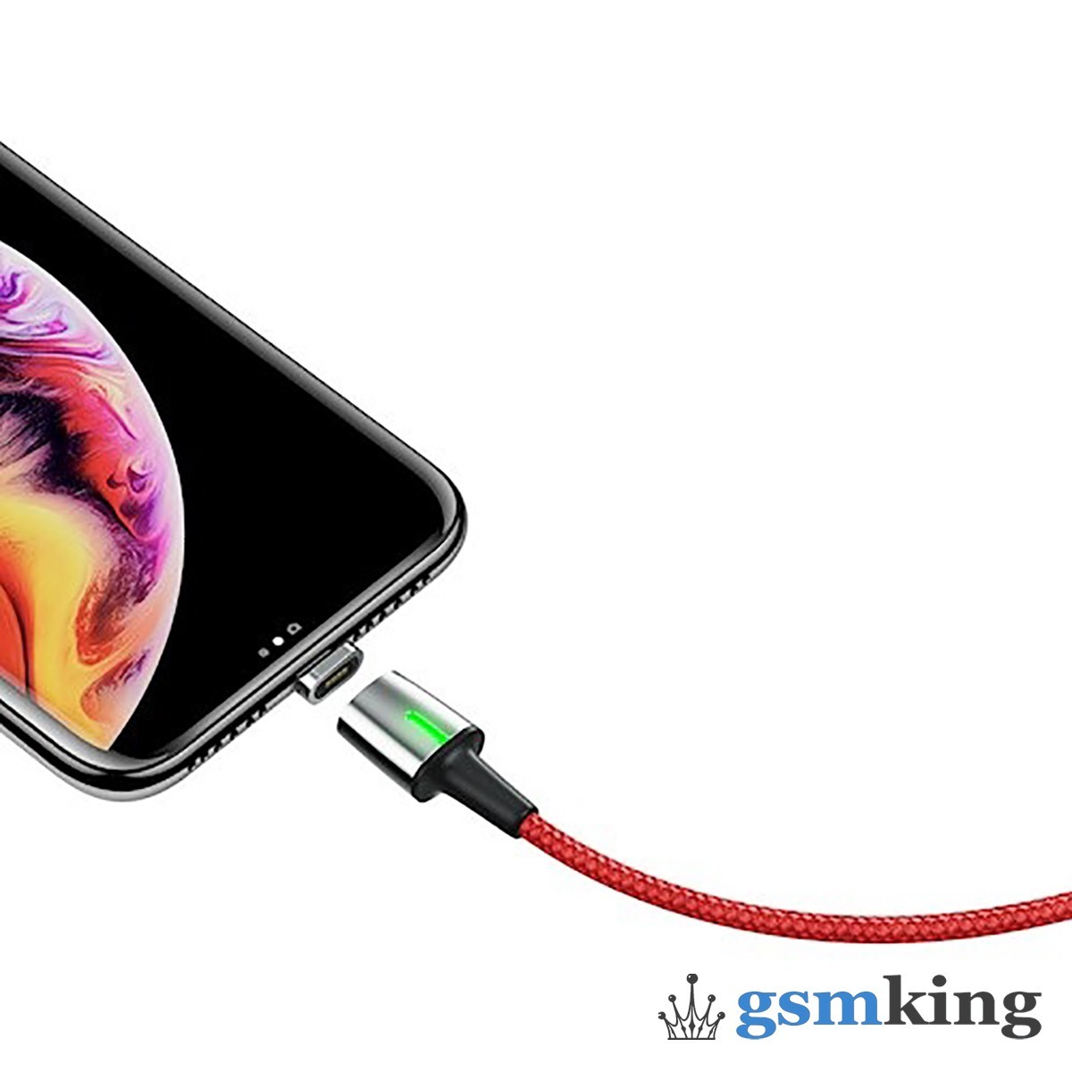 Кабель Baseus Zinc Cable USB to Magnetic Lightning 2.4A 1m Red CALXC-A09 -  цена 0.0 ₽.