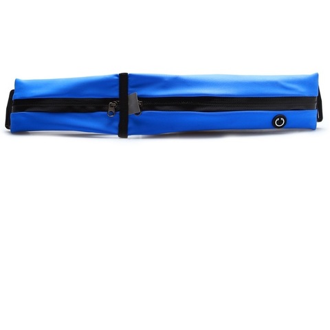 Сумка спортивная на пояс 32 см, 2 отделения, цвет синий