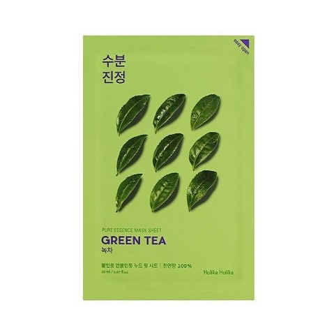 HOLIKA HOLIKA Pure Essence Mask Sheet Green Tea тканевая маска для лица зеленый чай , 20 мл